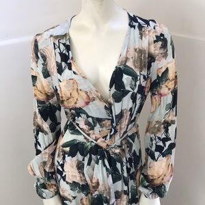 Floral wrap dress